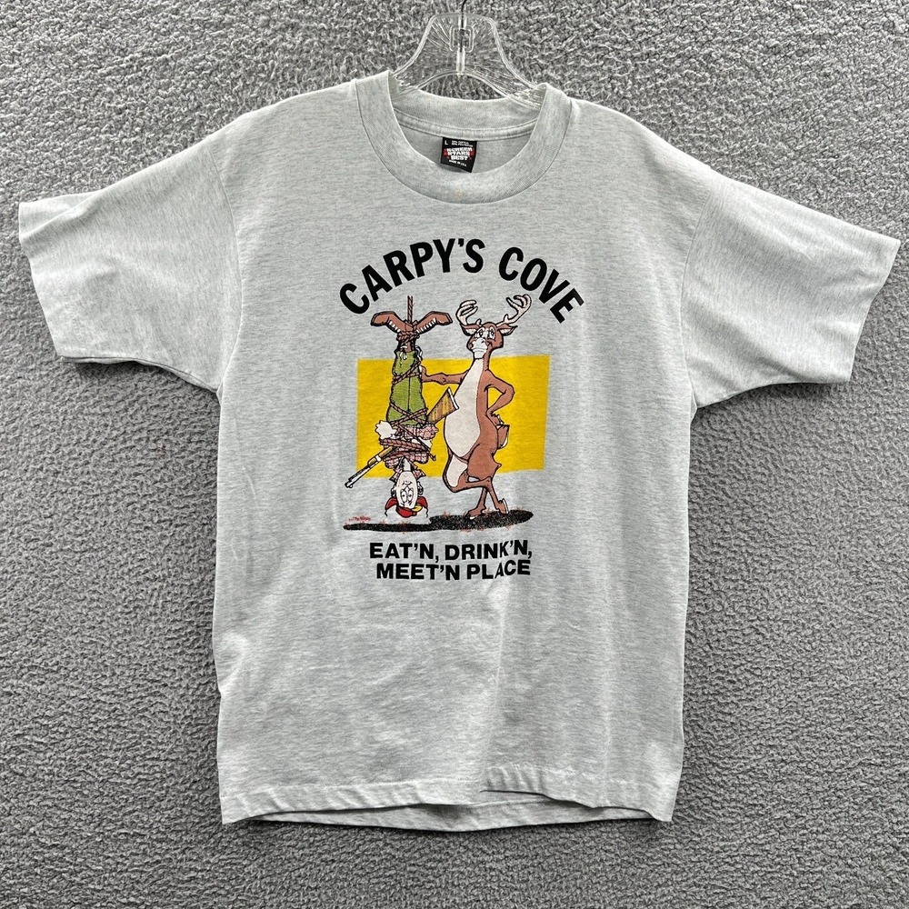 Screen Stars Best Mens Novelty Graphic Tee L Vintage 1989 Single Stitch Made USA